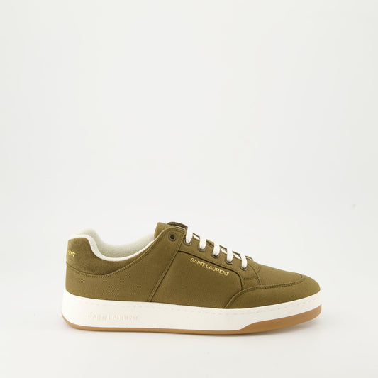 SL/61 sneakers, Saint Laurent, green canvas sneakers, luxury sneakers, men's footwear