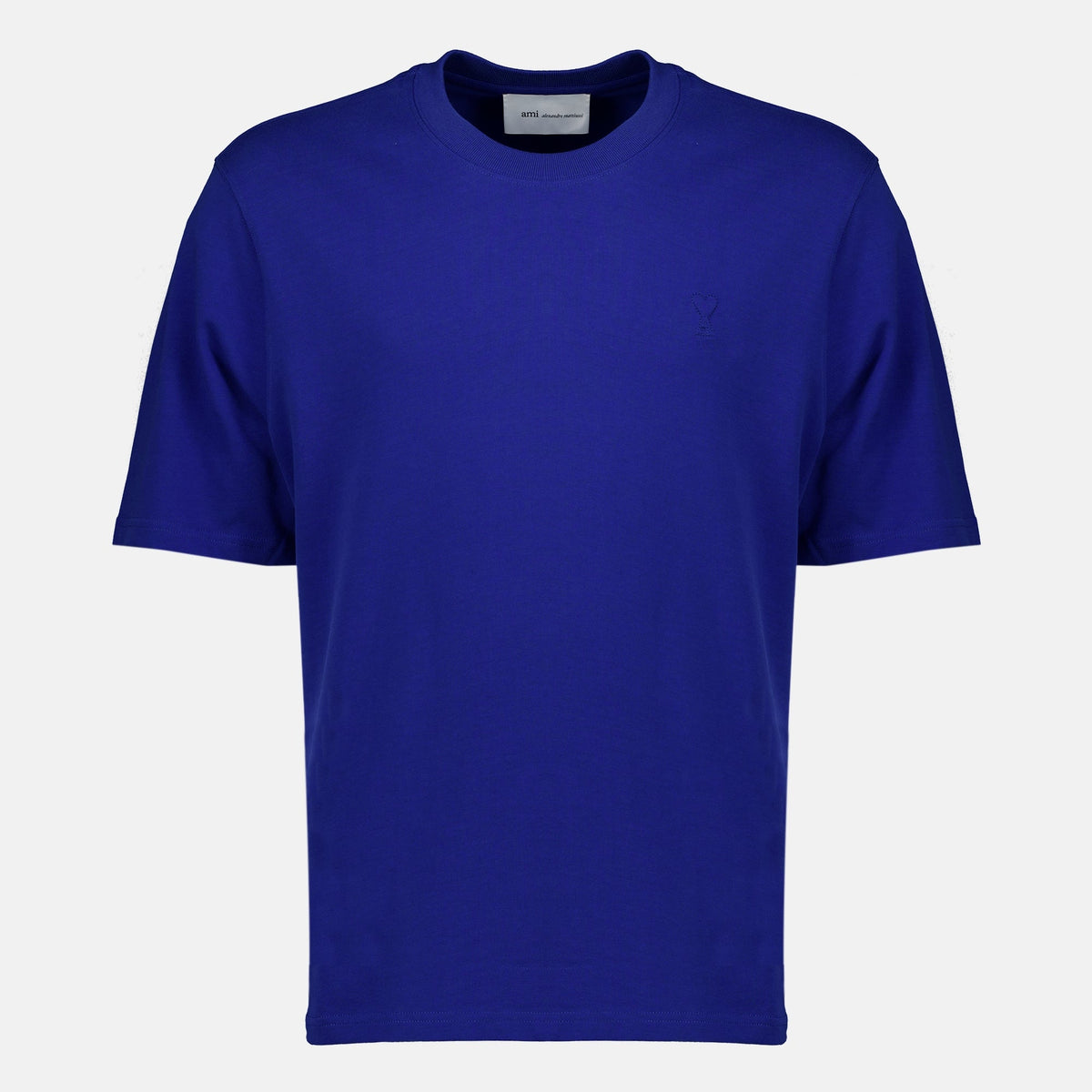 Blaues T-Shirt aus Baumwolle mit Herzlogo