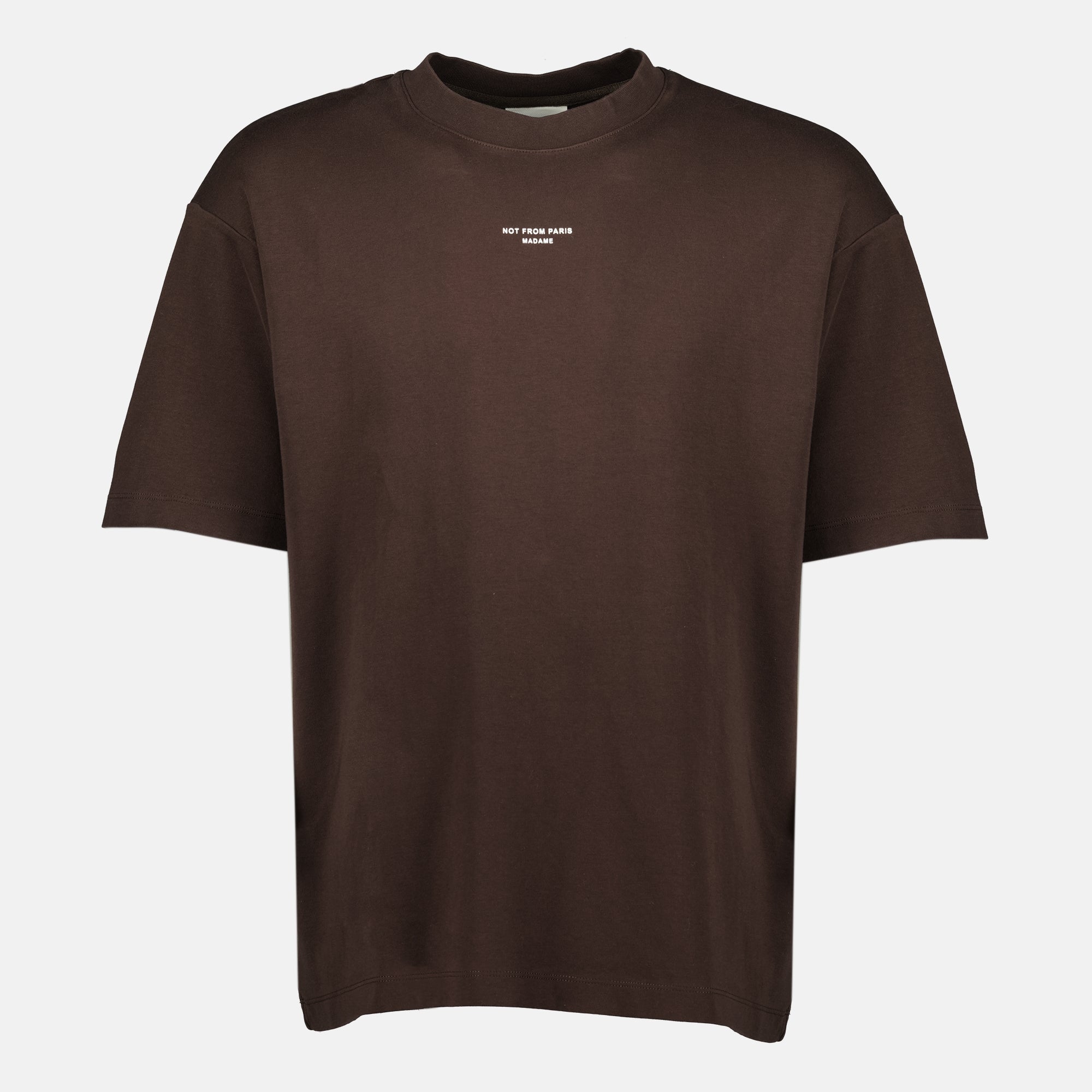 Drôle De Monsieur, Brown T-Shirt, Slogan T-Shirt, Cotton T-Shirt, Casual Wear