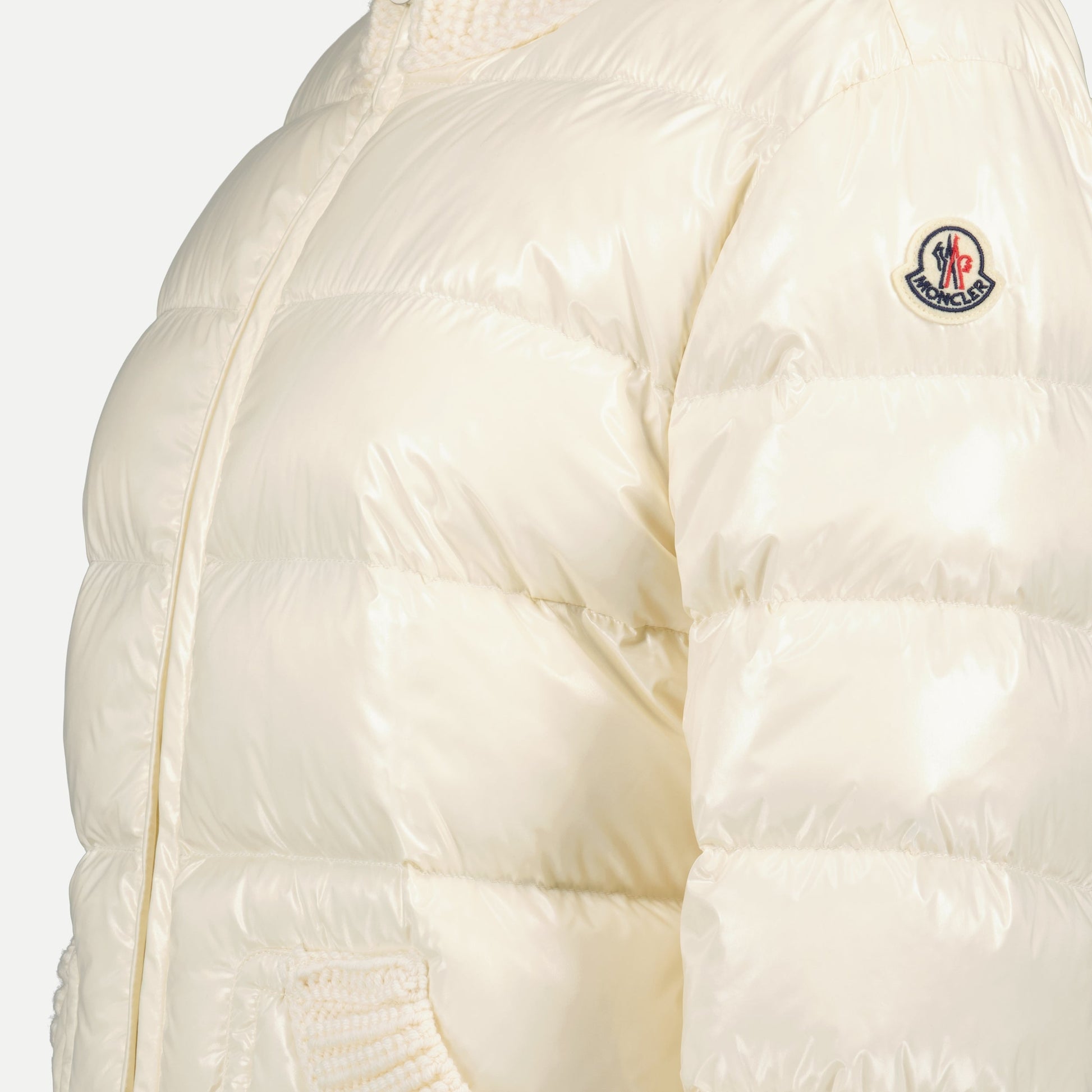 Arcelot jacket, quilted jacket, Moncler outerwear, beige jacket, fall winter fashion