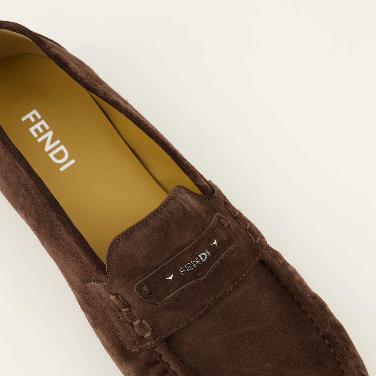 Brown Suede Scrunch Loafers