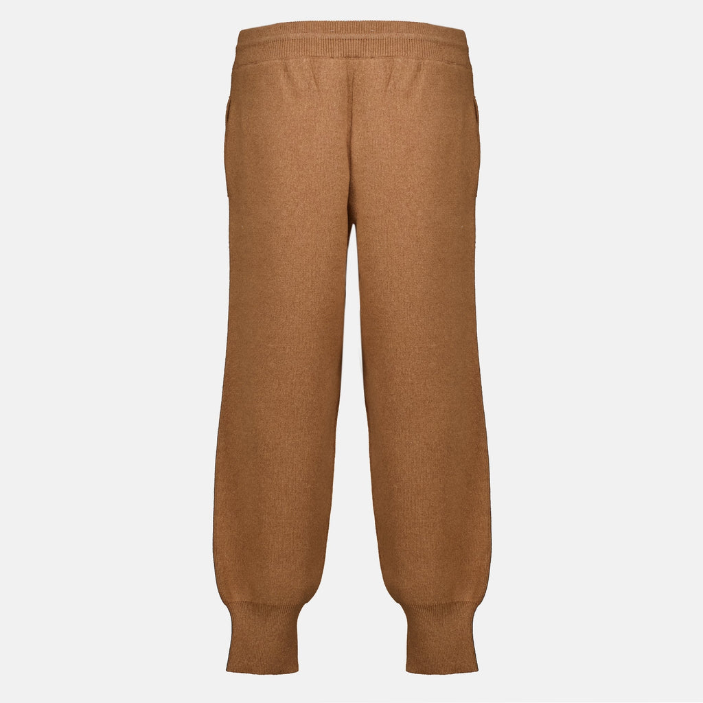 Pantalon de Jogging en Laine Marron