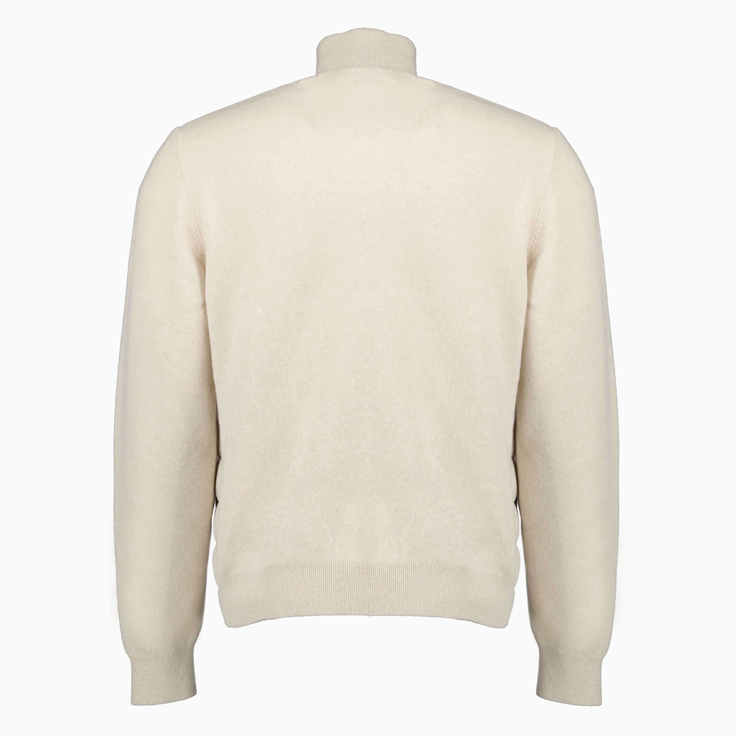 Moncler cardigan, beige cardigan, bi-material clothing, cashmere wool blend, Autumn Winter 2025