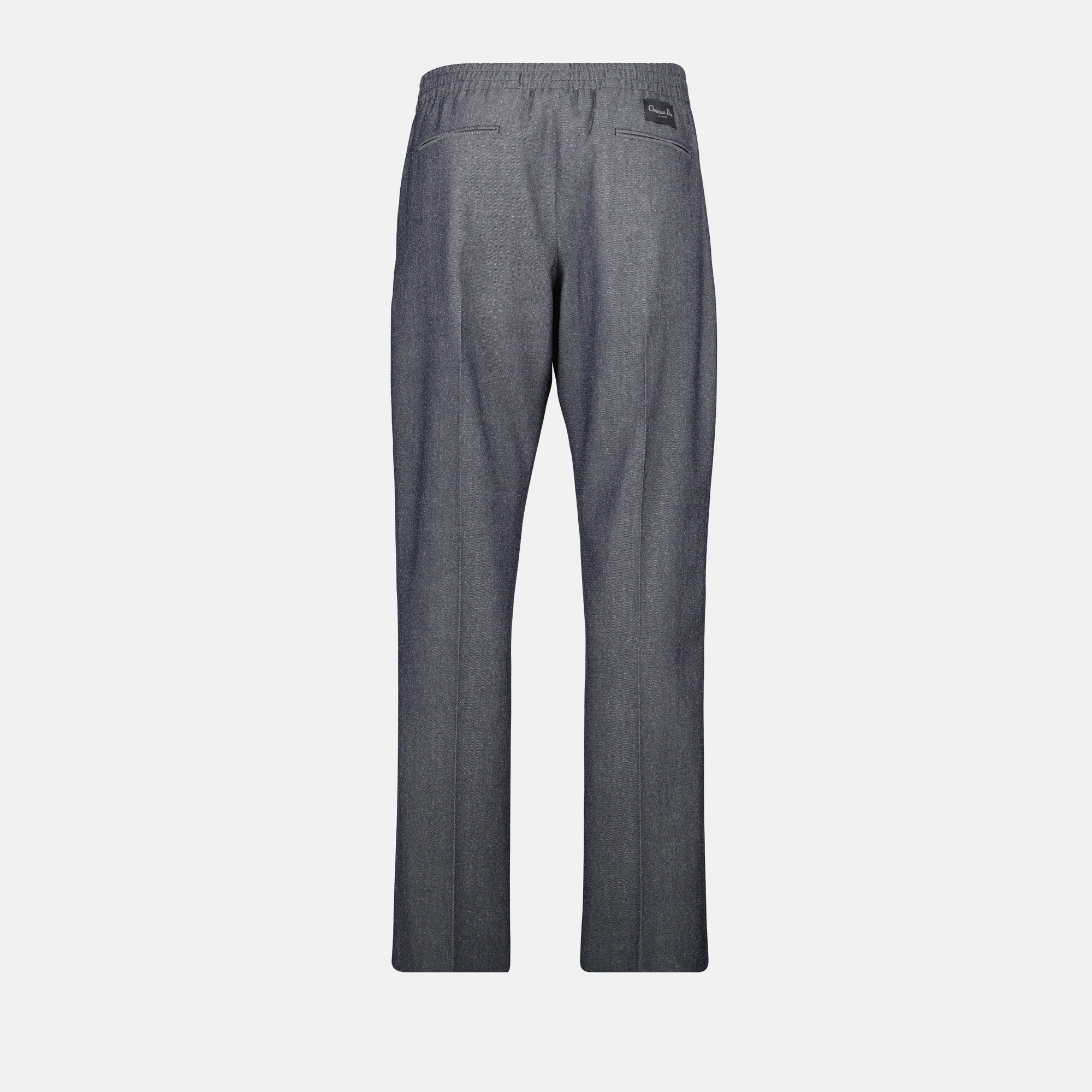 Image of Wool and Silk Sweatpants by Dior for Men - Season Spring-Summer 2025 - Back View