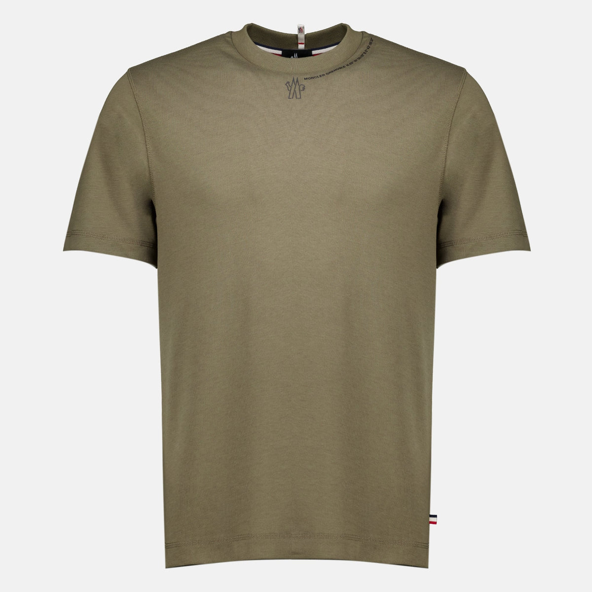 T-shirt de jersey de algodão caqui