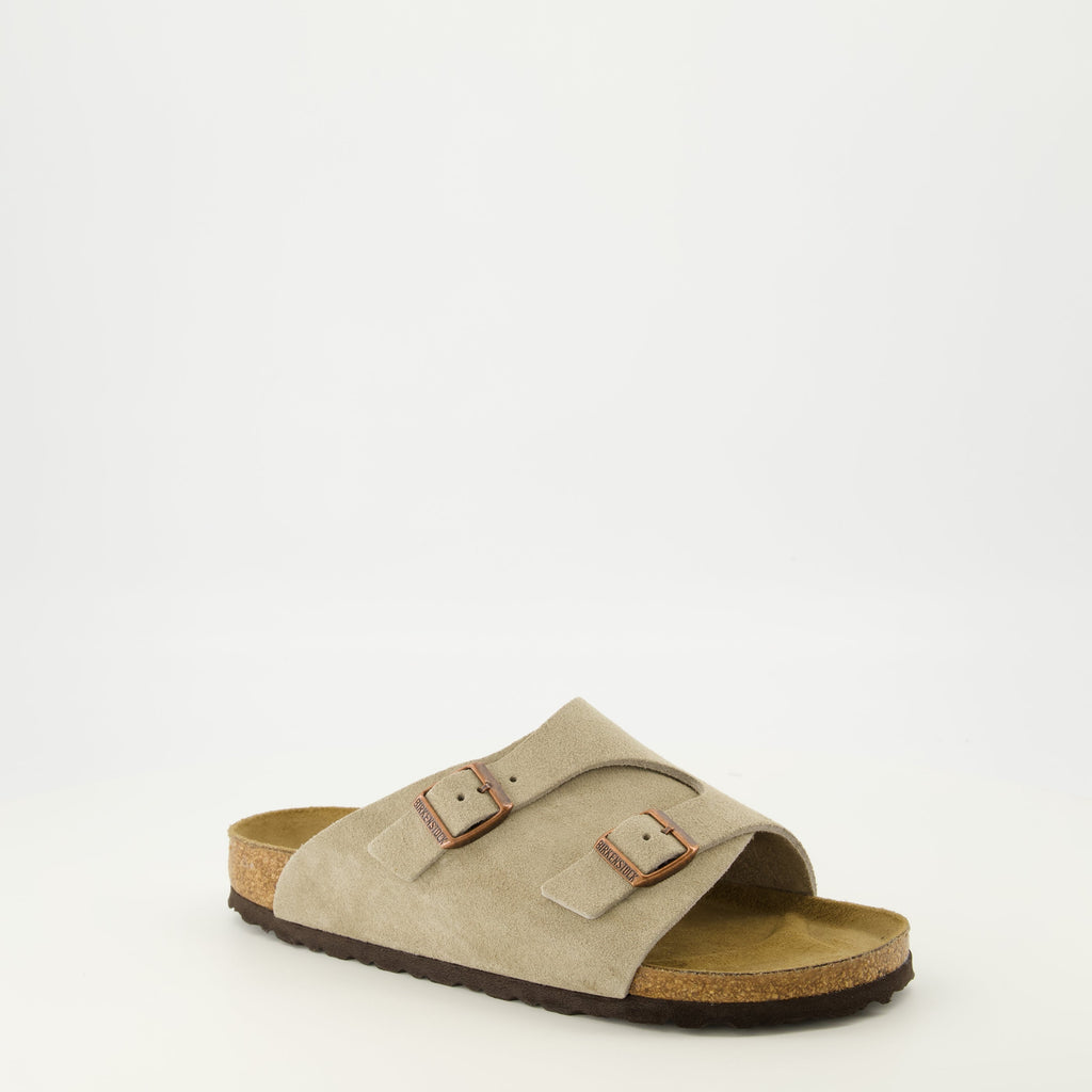 Zürich Beige Suede Sandals