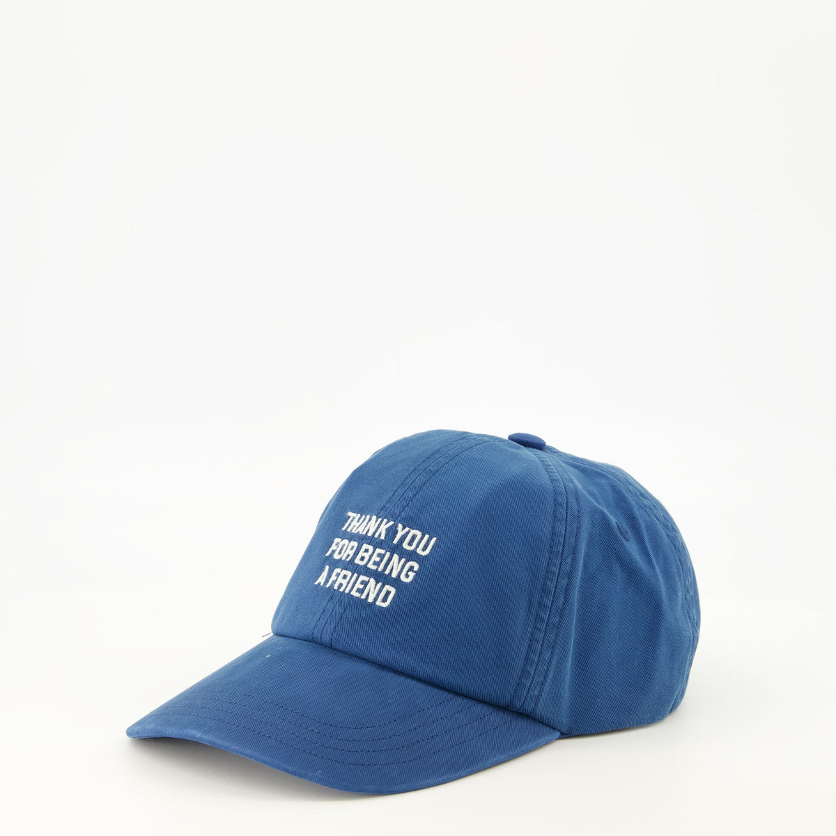 Casquette en coton bleu avec broderie