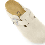 Birkenstock mules, Boston Mules, women's footwear, comfortable mules, nubuck slip-ons