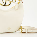 VLogo Moon Hobo Bag, Valentino Garavani Bag, White Leather Hobo, Designer Handbags, Luxury Accessories
