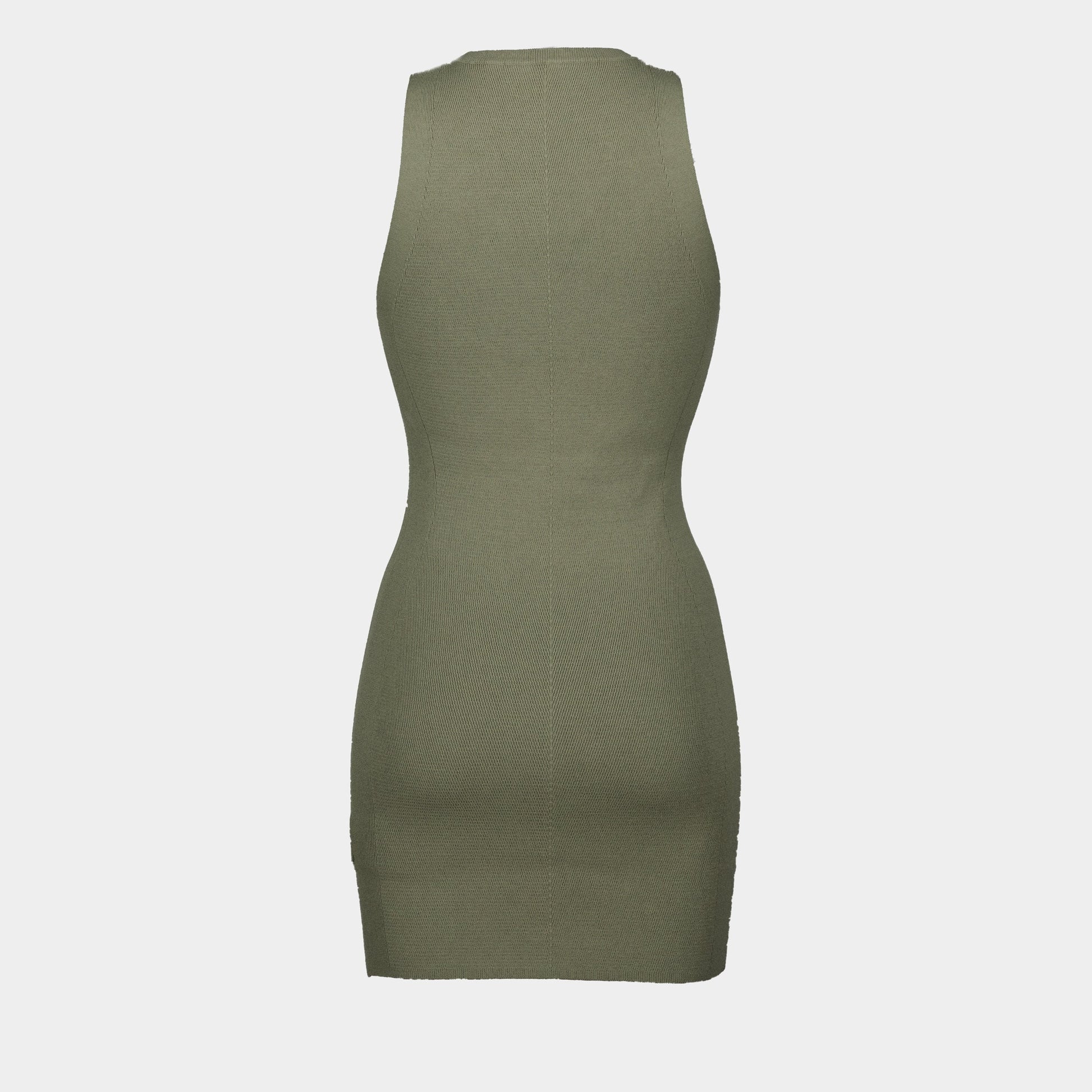 M-Caddix Dress, Olive Dress, Diesel Spring 2025, Sleeveless Dress, Ribbed Viscose Dress