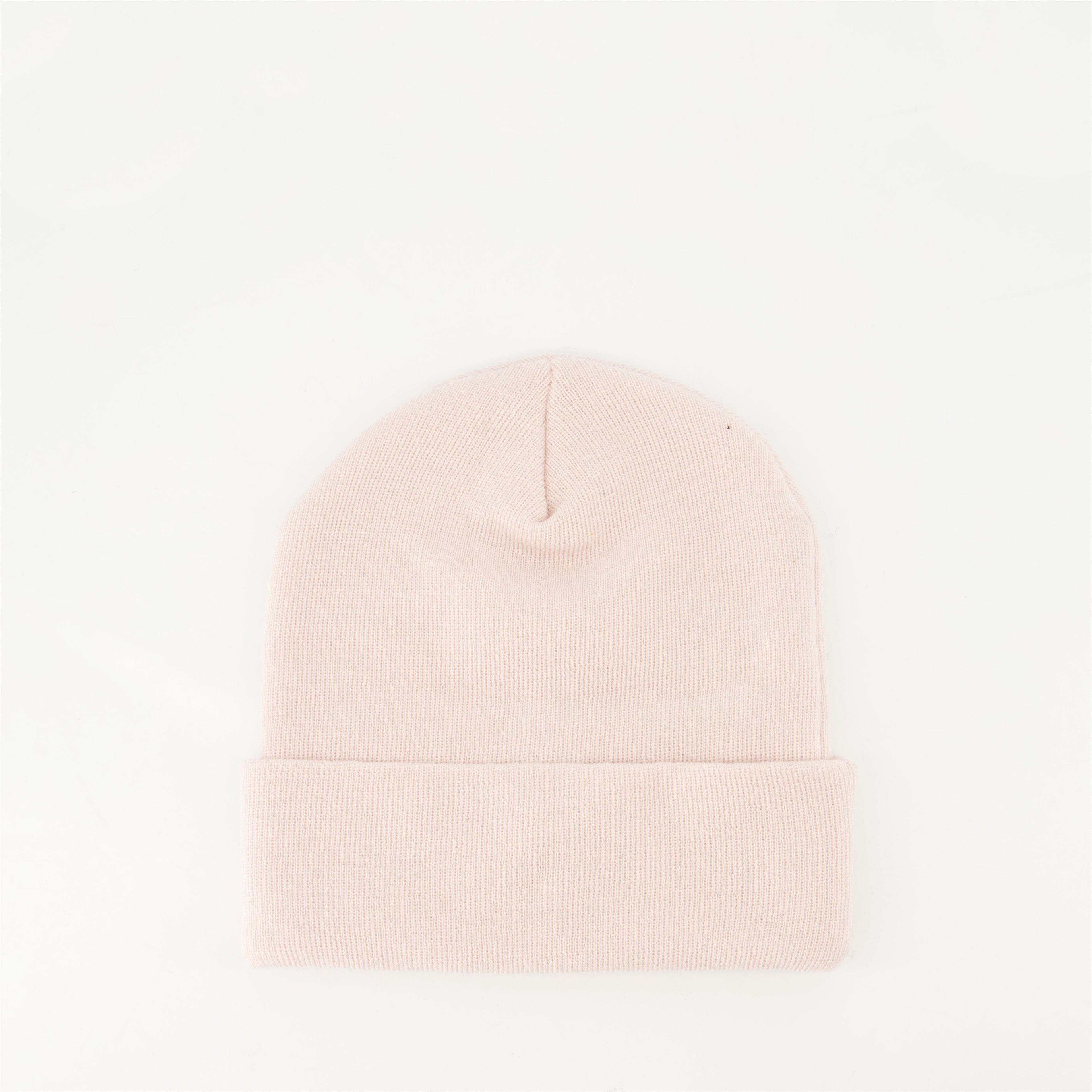 pink wool beanie, Palm Angels beanie, embroidered logo hat, Autumn-Winter 2023 accessory, women's winter hat