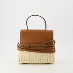 Bilde av Tie Me Small Raffia Bag av Moschino for kvinner - Sesong Vår-Sommer 2025 - Bak Utsikt