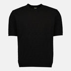 Imagem da T-shirt preta FF da Fendi para homens - Temporada Primavera-Verão 2026 - Vista Frontal