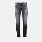 grey denim jeans, slim fit jeans, Sleenker L.30, designer jeans, modern men's wear