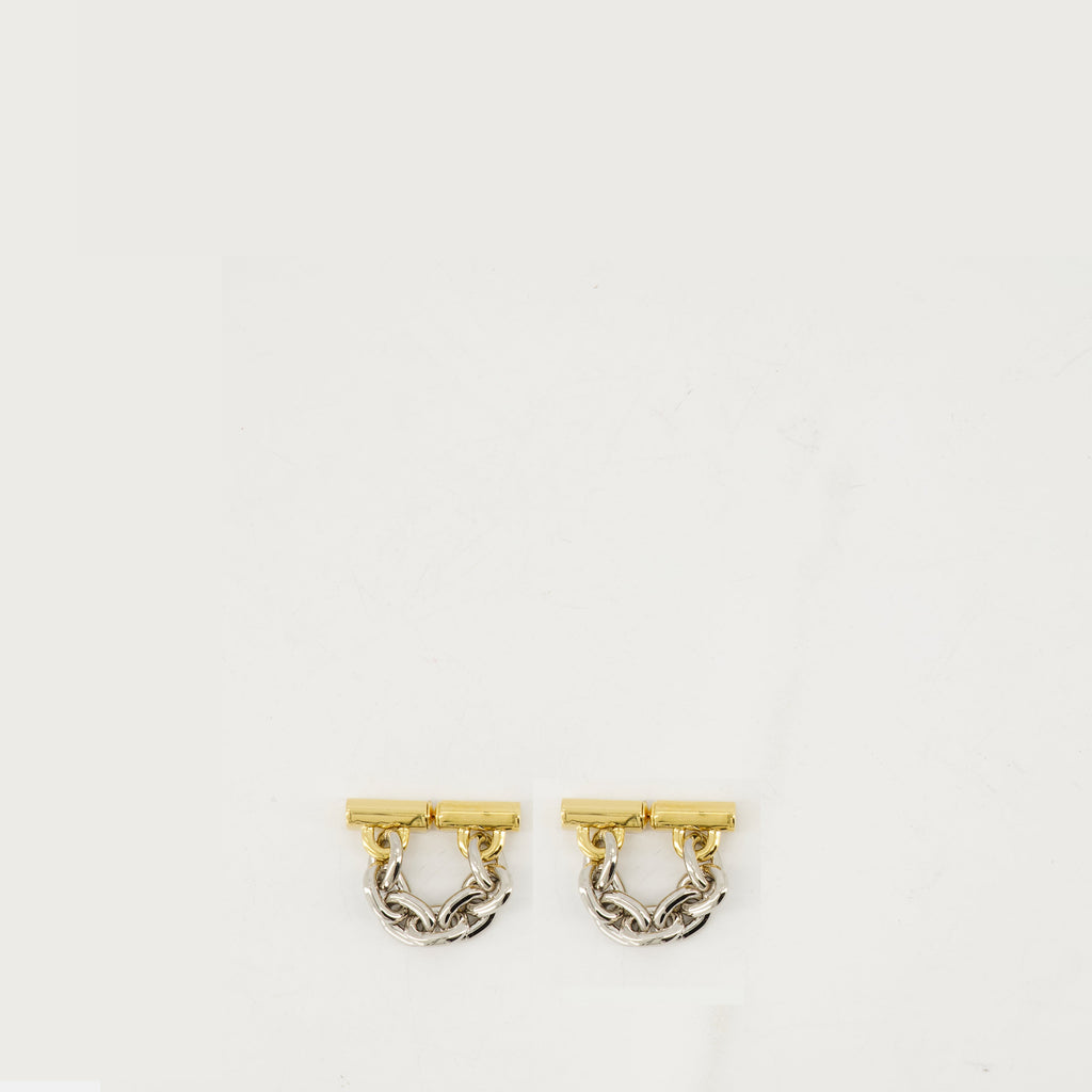 Chain Link Earrings, Rabanne Jewelry, Women's Accessories, Elegant Earrings, Modern Design