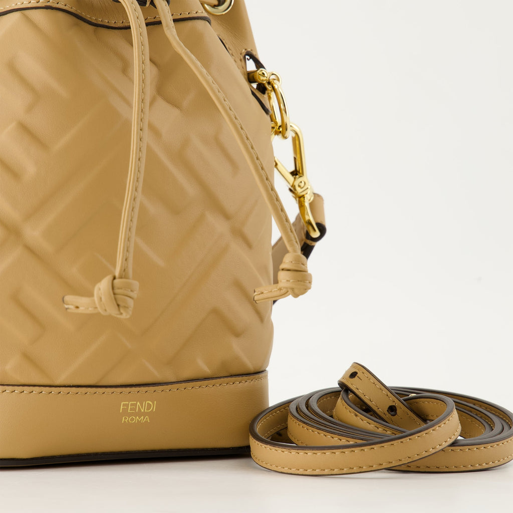 Camel Leather Tote, Fendi Handbag, Textured Leather Bag, Adjustable Strap Bag, Luxury Accessories