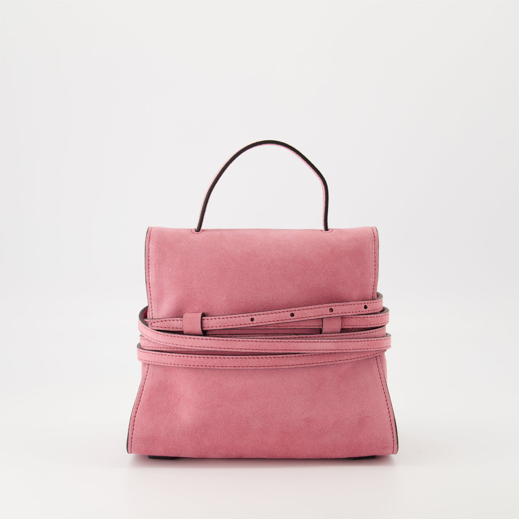 Tie Me bag, suede handbag, Moschino handbag, women’s accessories, stylish bags