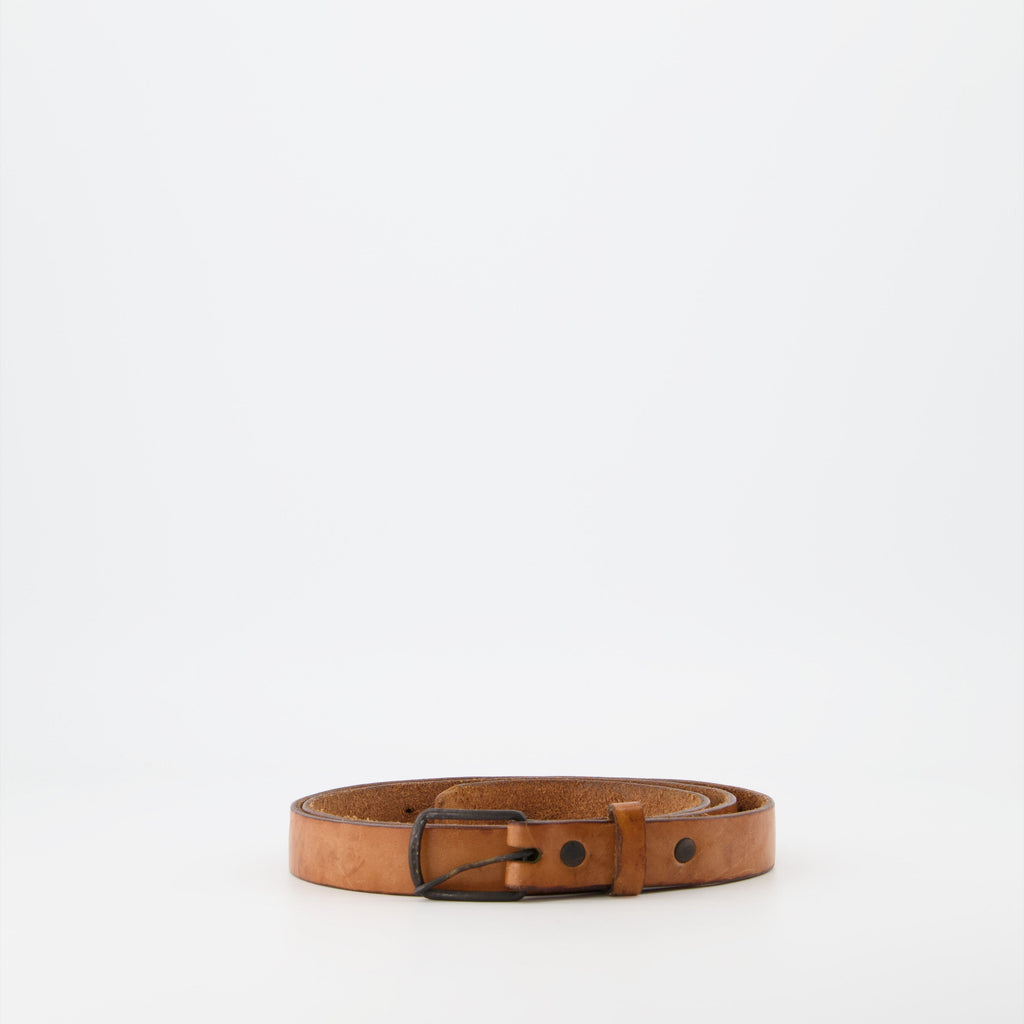 Raquel Allegra, brown leather belt, women's accessories, luxury belt, elegant belt