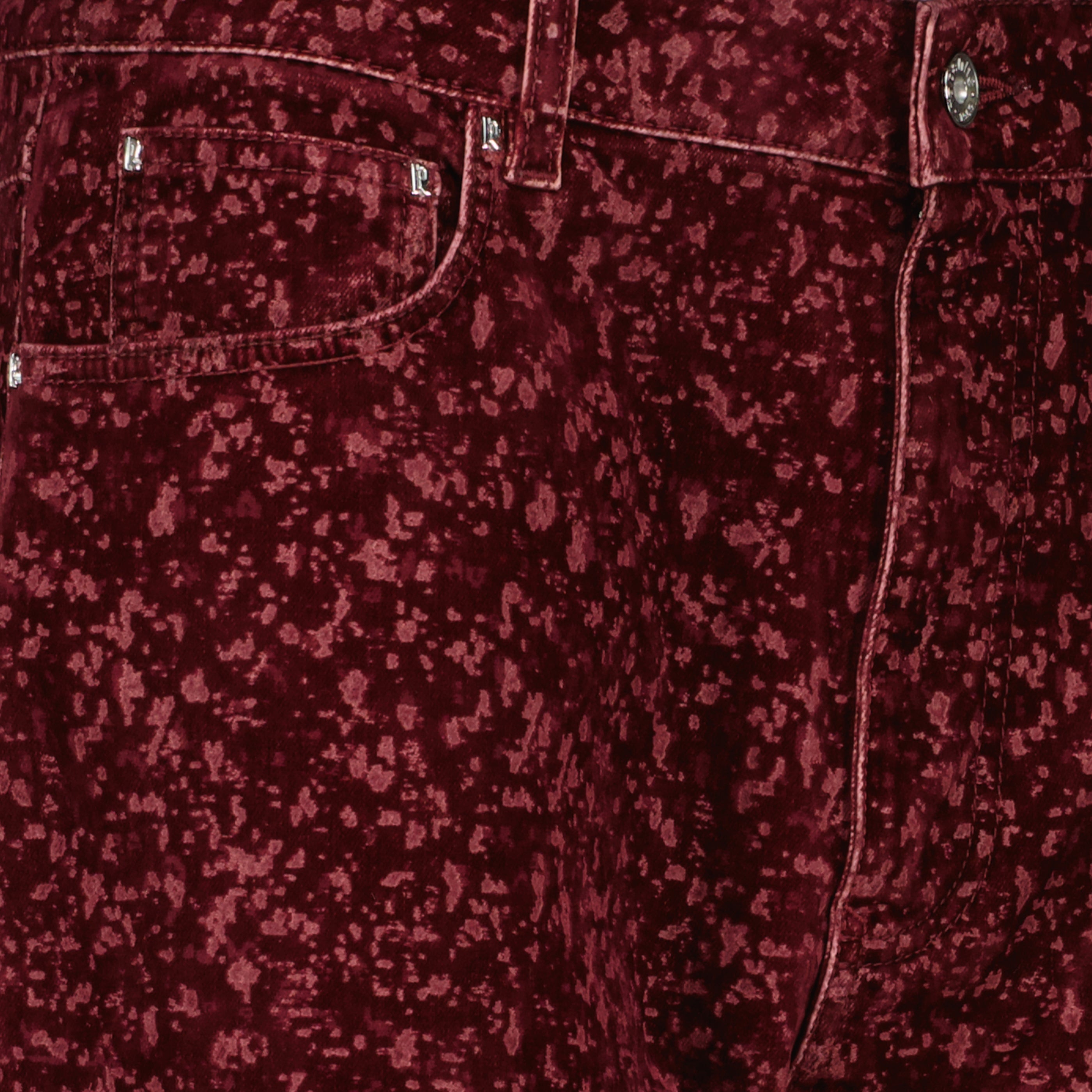 Jean Effet Velours Rouge