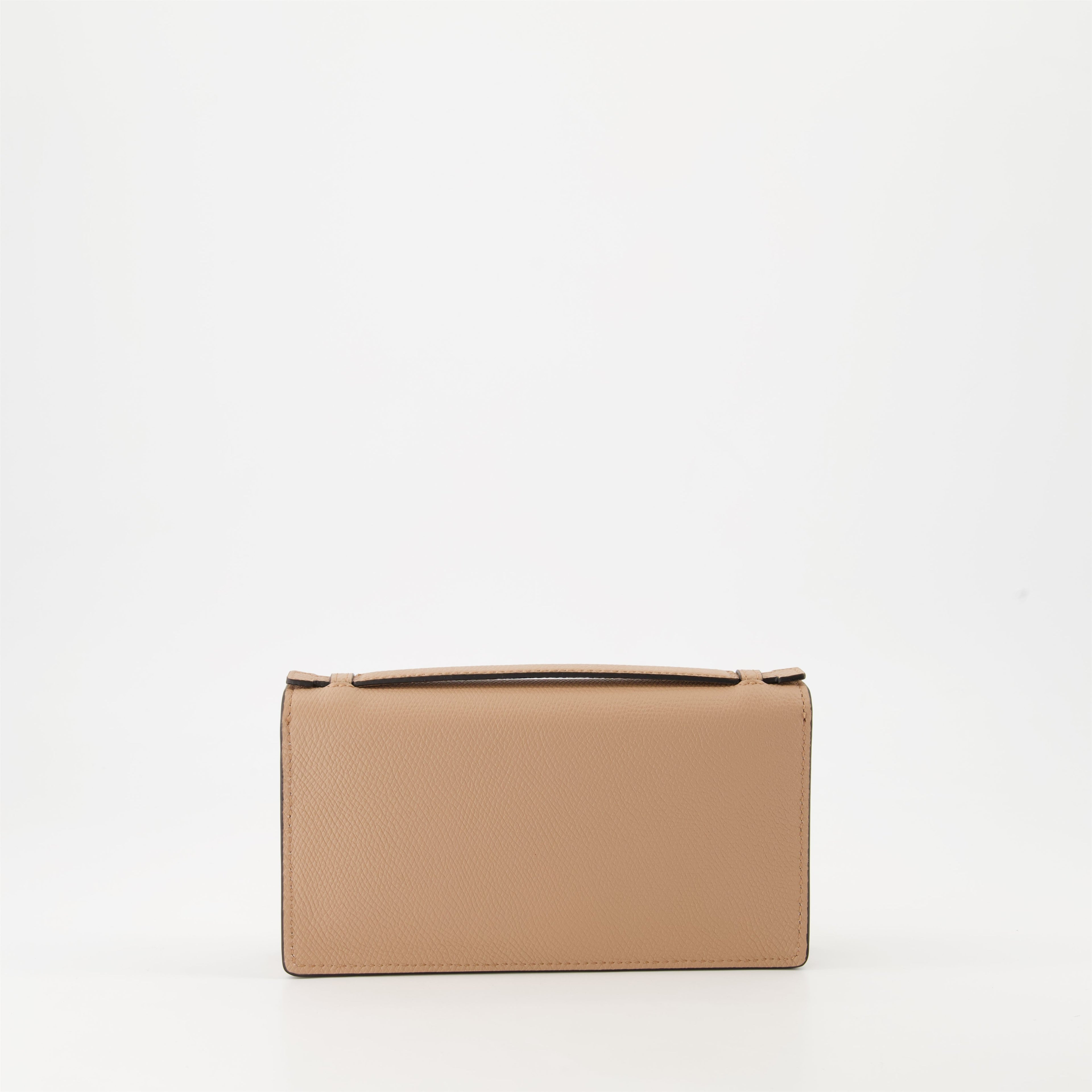 luxury wallet, Valentino Garavani, chain leather wallet, pink leather wallet, designer accessories