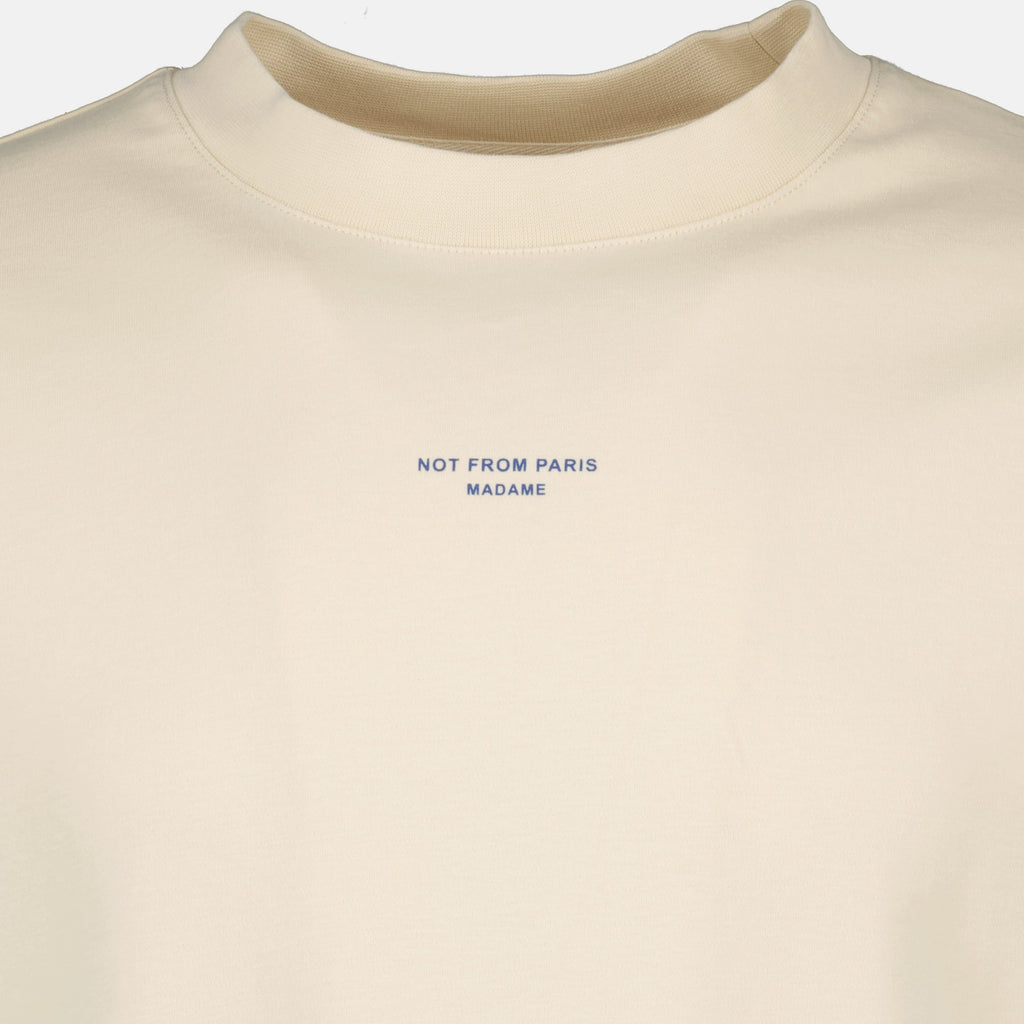 Beige T-skjorte Slogan Not from Paris Madame