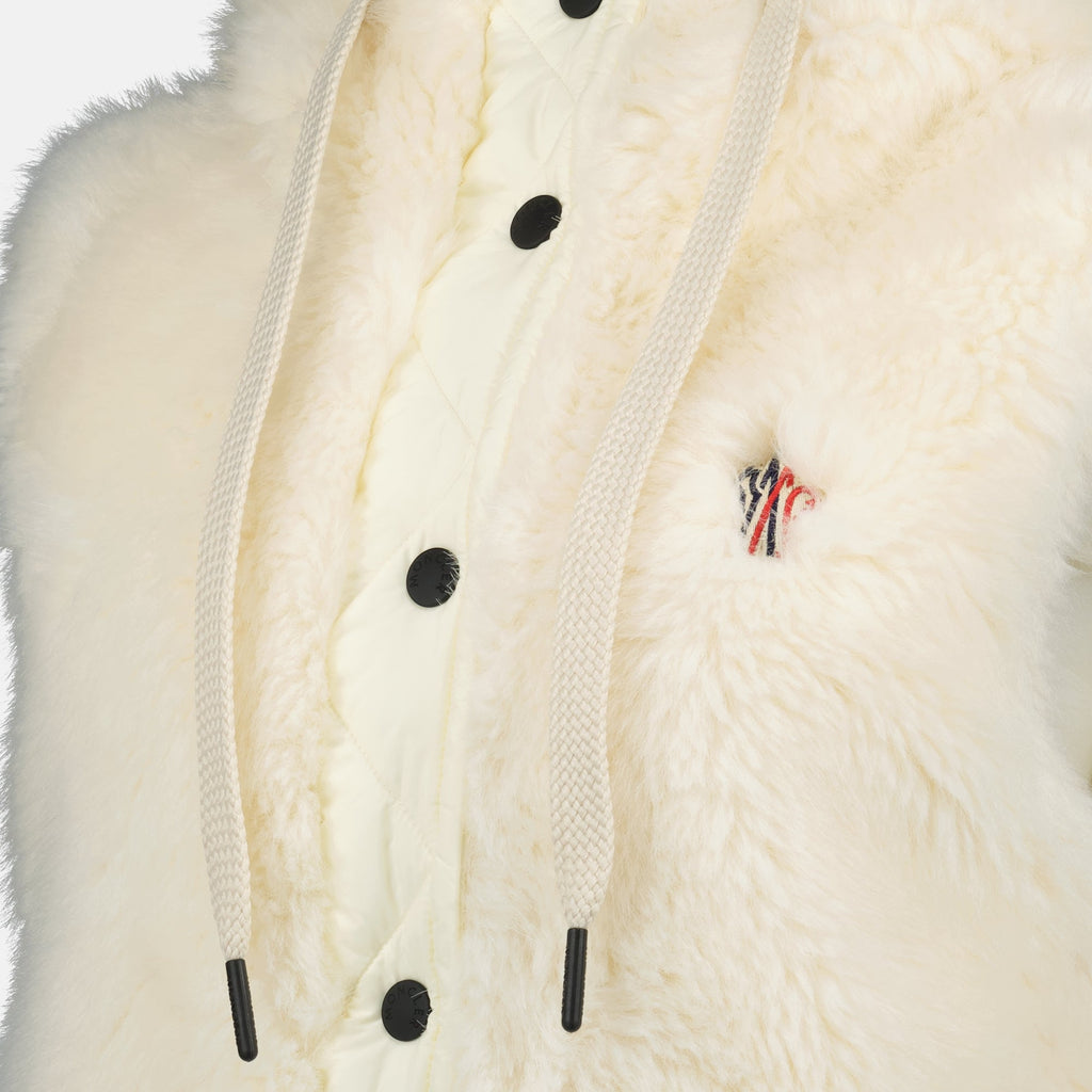 Moncler Grenoble, Arve teddy vest, sleeveless outerwear, waterproof vest, luxury outerwear
