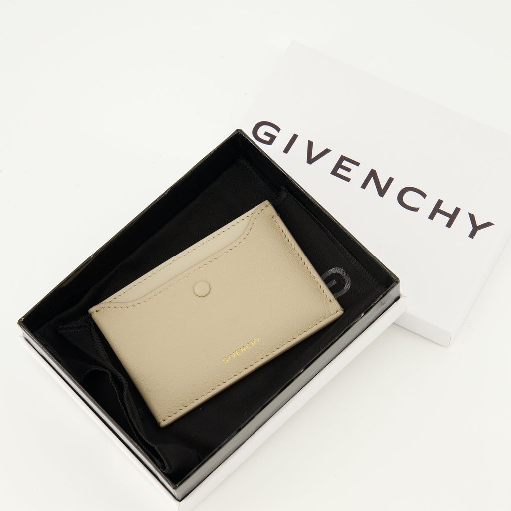 Givenchy cardholder, beige leather accessories, luxury cardholder, women's leather wallet, designer cardholder