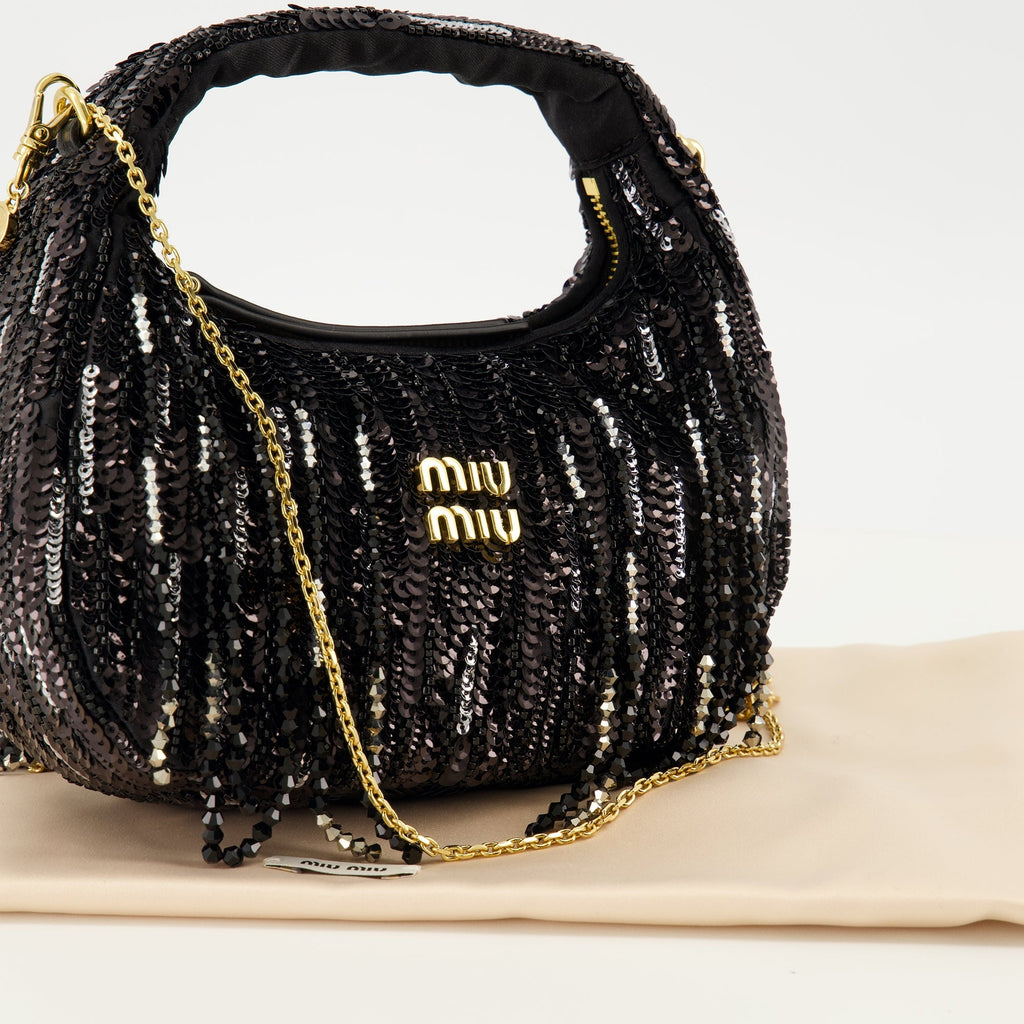 Bild des Mini Sac Wander à Sequins von Miu Miu für Frauen - Saison Frühling-Sommer 2026 - Detailansicht 1