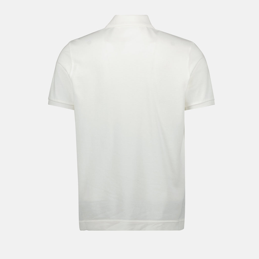 Moncler polo, pique cotton shirt, white logo polo, classic polo shirt, Autumn-Winter 2025 collection