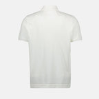 Bild des weißen Logo-Polos von Moncler für Männer - Saison Herbst-Winter 2025 - Rückansicht