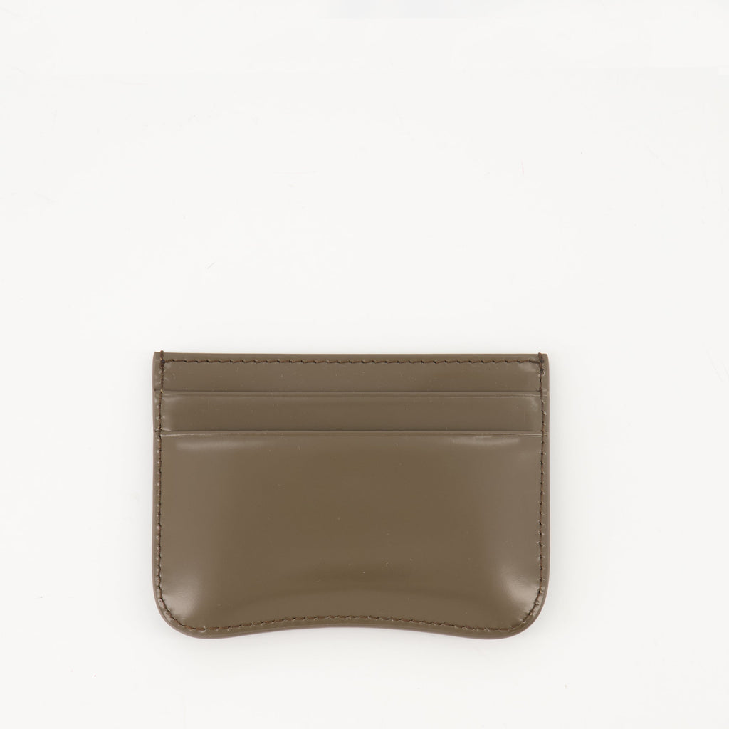 card holder, Ami Paris, brown leather accessory, premium quality, unisex design
