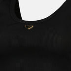 Bild des schwarzen Logo-Bralette von Prada für Frauen - Saison Frühling-Sommer 2025 - Produktdetailansicht 2