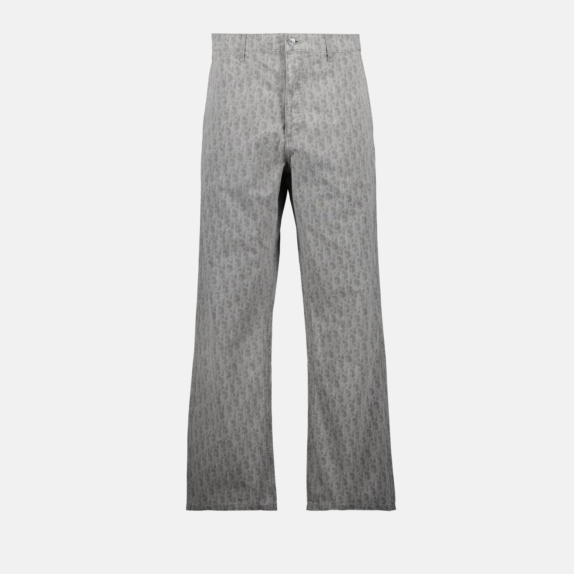 Image of Grey Carpenter Jeans by Dior for Men - Season Spring-Summer 2025 - Front View