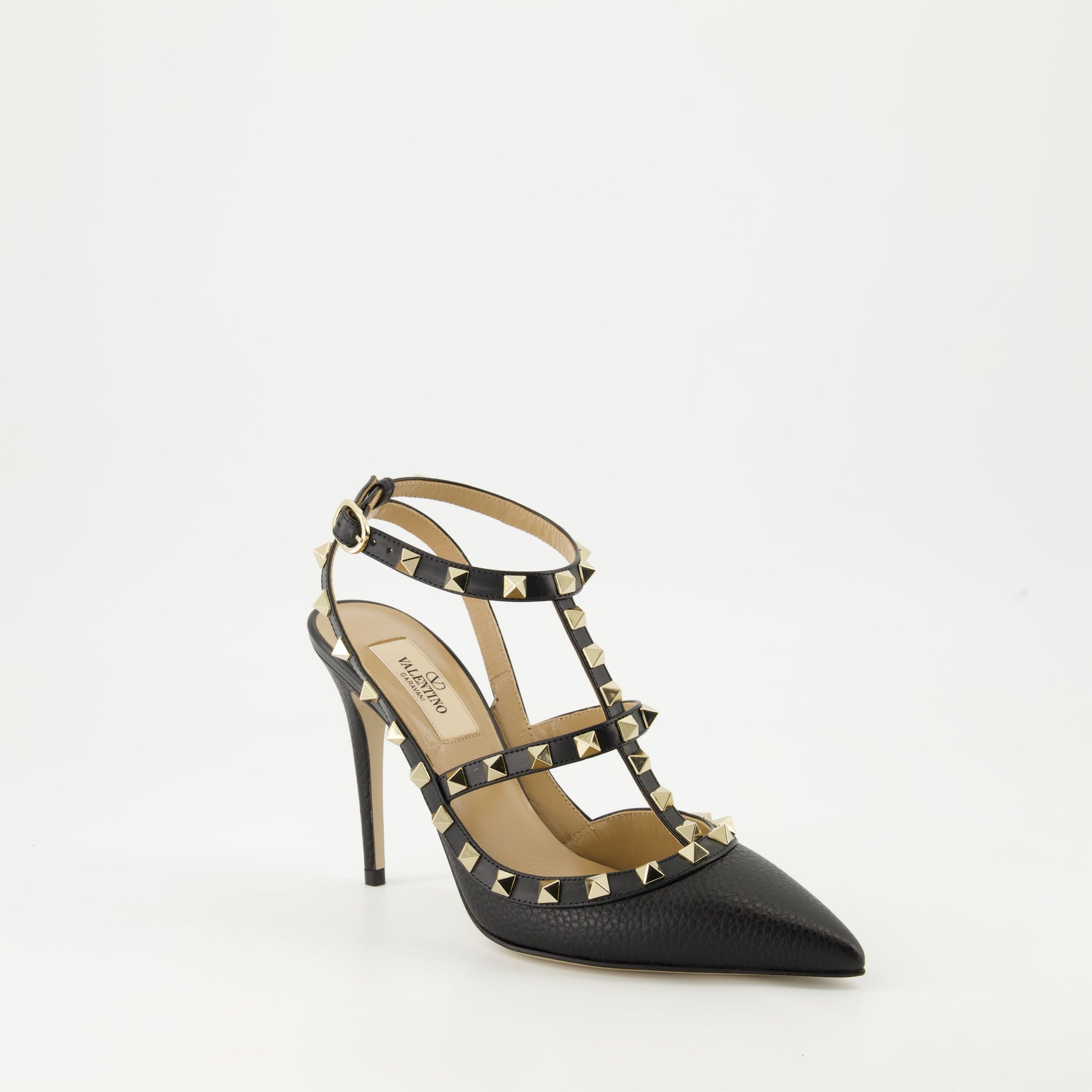 Valentino, Rockstud, Pumps, Grained Leather, Luxury Footwear