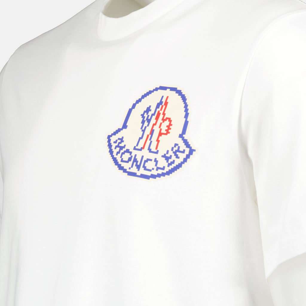 Camiseta Blanca con Logo de Moncler