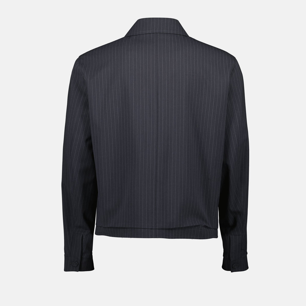 Image du blazer en laine rayé de Dior pour hommes - Saison printemps-été 2025 - Vue de dos