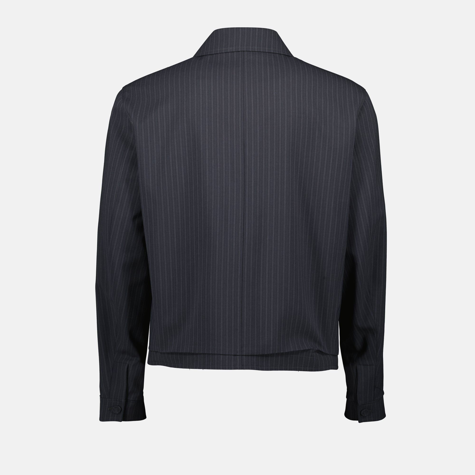Image du blazer en laine rayé de Dior pour hommes - Saison printemps-été 2025 - Vue de dos