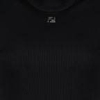 Fendi turtleneck sweater, black ribbed knit, luxury menswear, 2024 Spring-Summer, high-end fashion