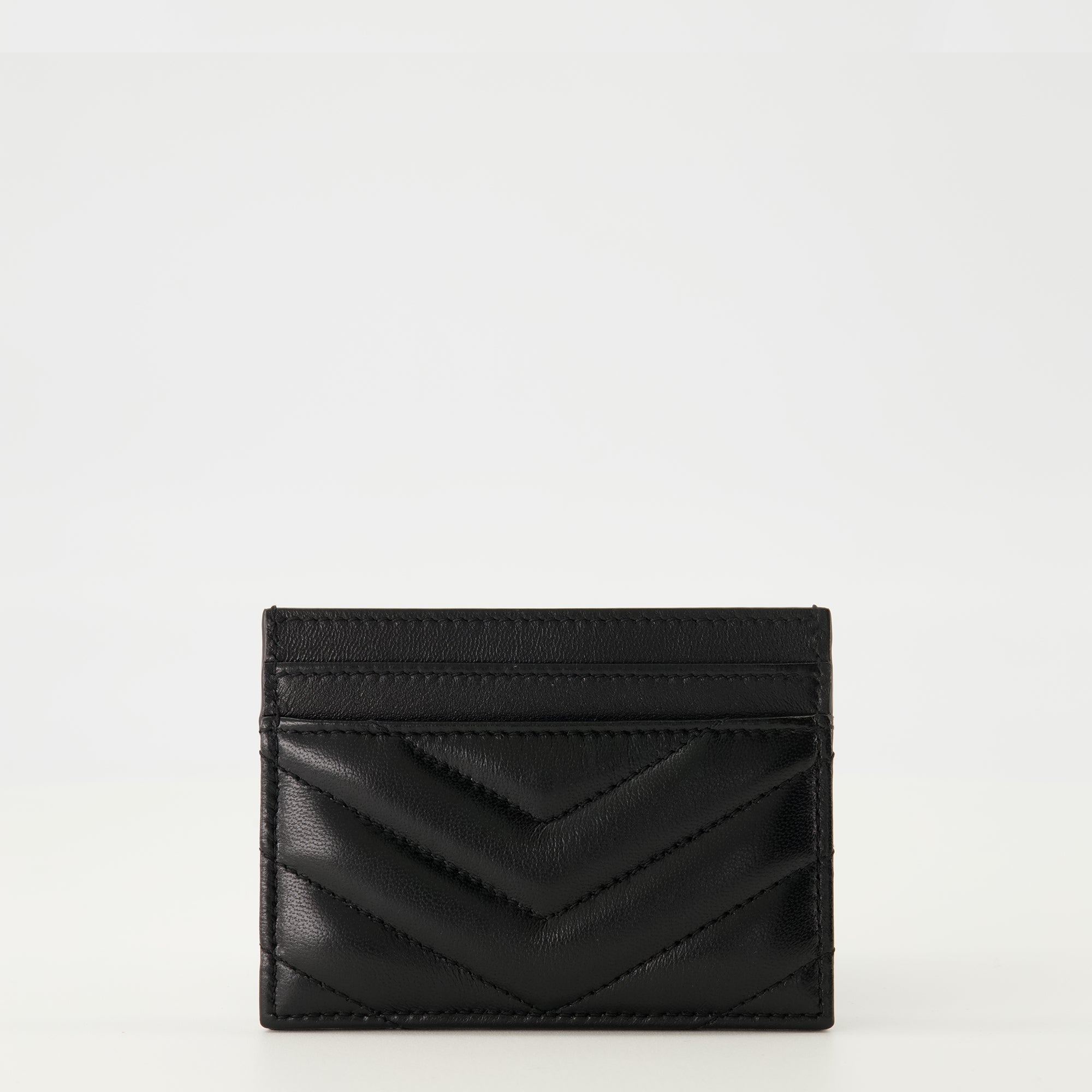 Saint Laurent card holder, black card holder, premium leather accessories, Cassandre model, YSL stylish accessory