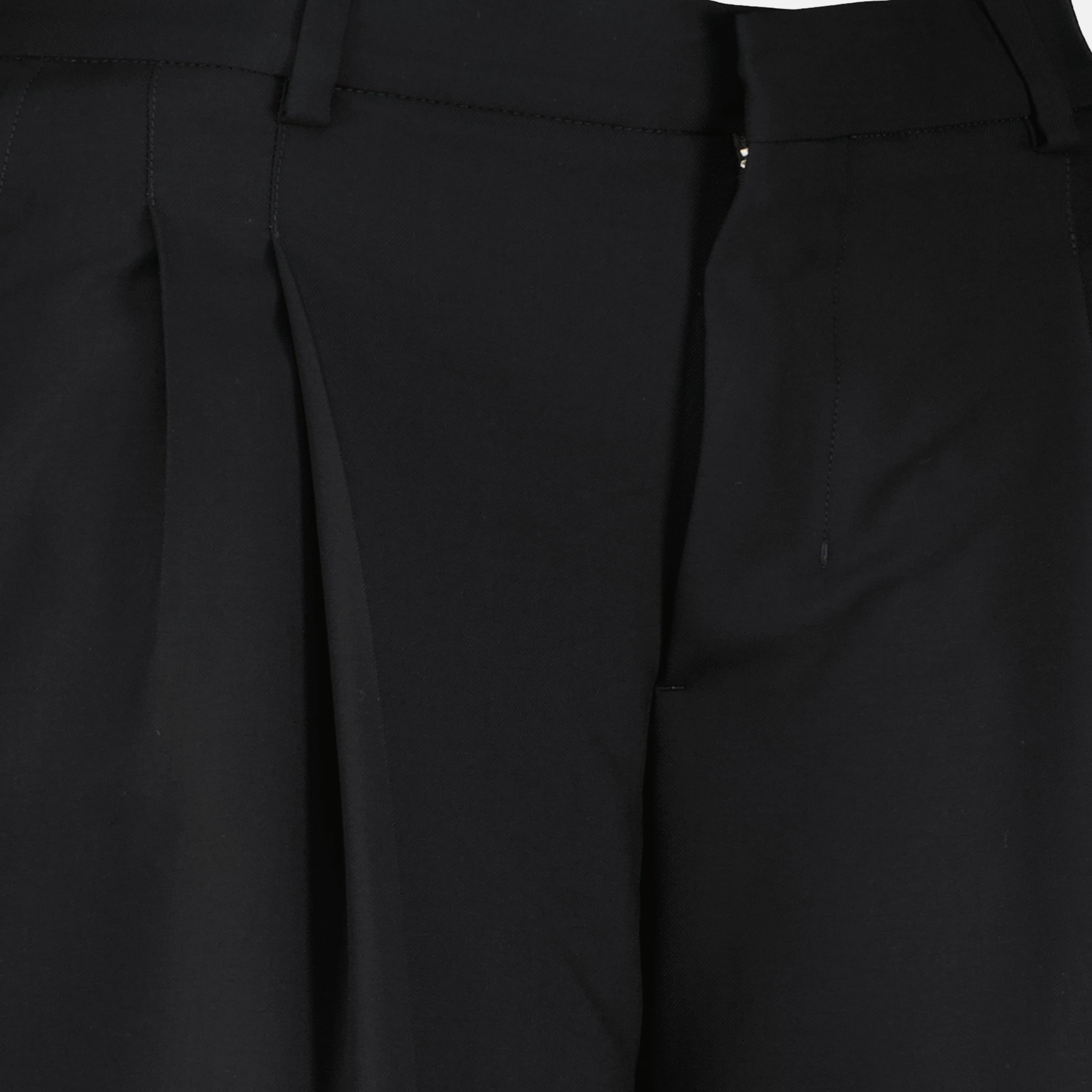 Black Wool Bermuda