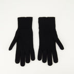 Moncler gloves, black wool gloves, winter accessories, men's gloves, wool gloves