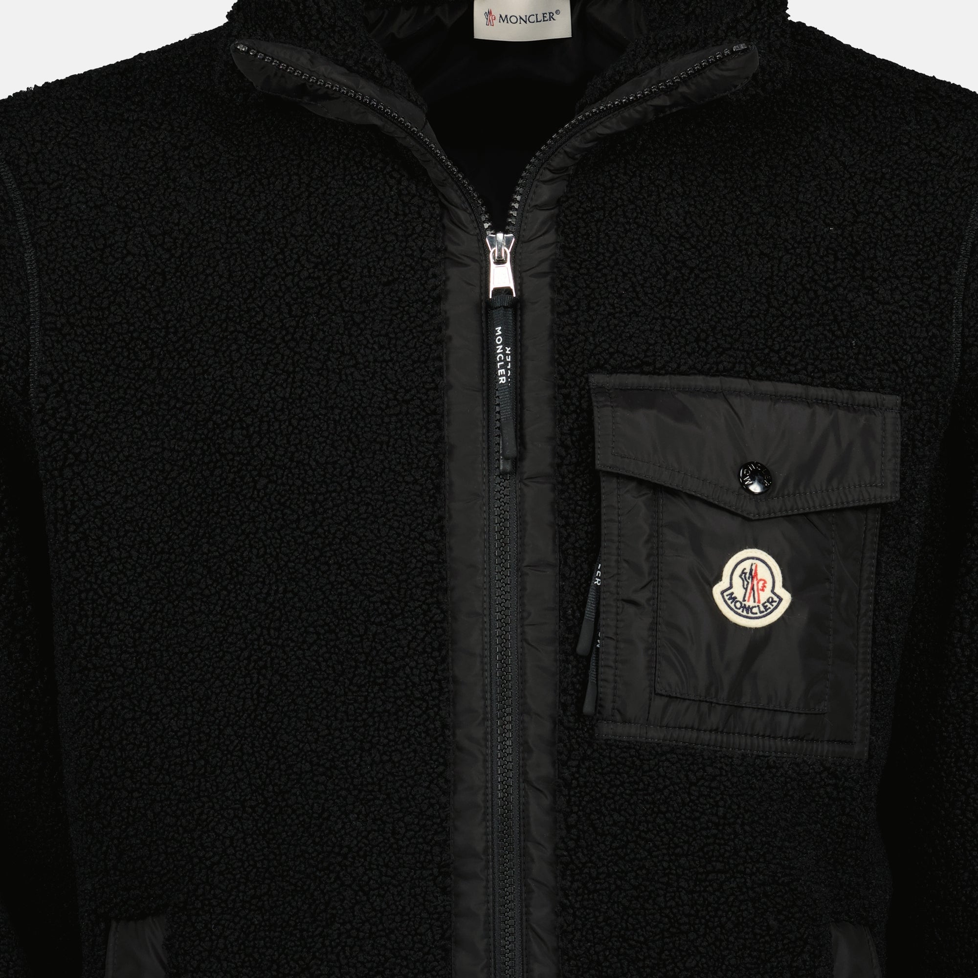 Moncler Teddy Jacket, black zip jacket, Fall-Winter 2025 collection, men's fashion, functional outerwear
