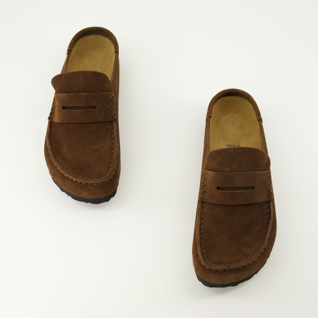 Image of Mules Naples Marron by Birkenstock for Unisex - Season Spring-Summer 2026 - Top View Pair