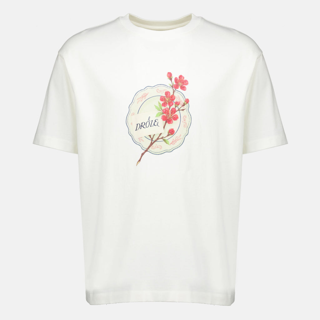 Drôle Porcelaine ホワイトコットンTシャツ