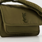 Nylon messenger bag, Niki bag, Saint Laurent bag, khaki bag, luxury accessories