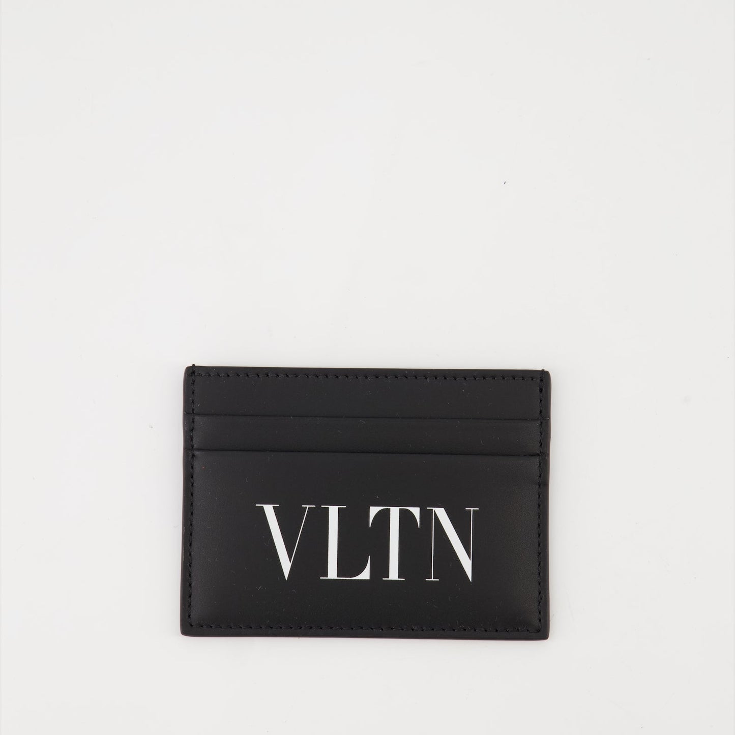 Valentino Garavani, leather card holder, luxury accessories, VLTN collection, black and white card holder