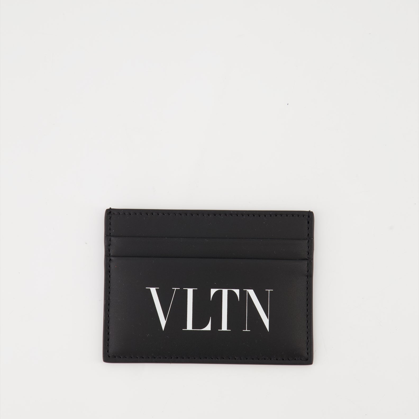 Valentino Garavani, leather card holder, luxury accessories, VLTN collection, black and white card holder