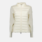 Image of Beige Bi-Material Jacket by Moncler for Women - Season Spring-Summer 2025 - Front View