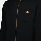 Cashmere jacket, Versace jacket, black zip jacket, luxury outerwear, men's cashmere clothing