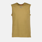Diesel tank top, Kaki green top, Autumn-Winter 2024, sleeveless cotton, luxury casual wear